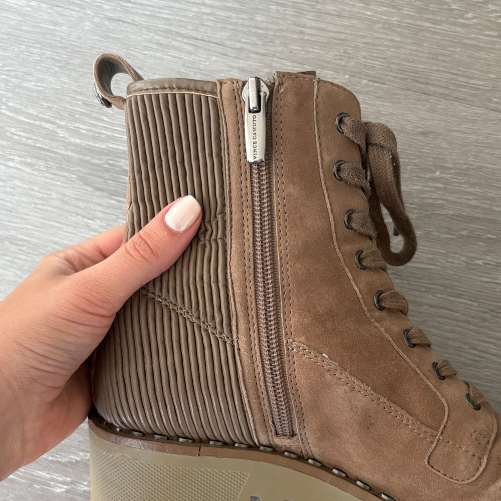 Vince Camuto Brown Lace-Up Boots - Picture 6 of 6